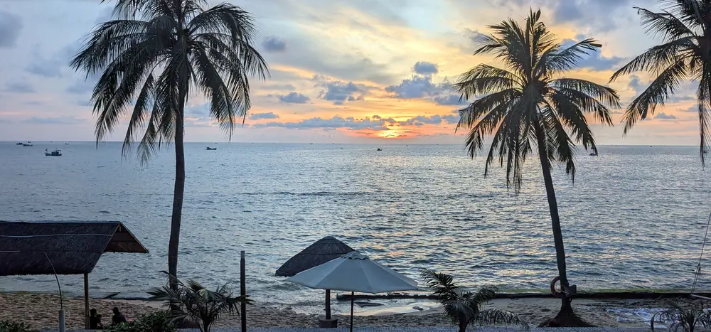 Sunset over the sea at Phu Quoc, Vietnam